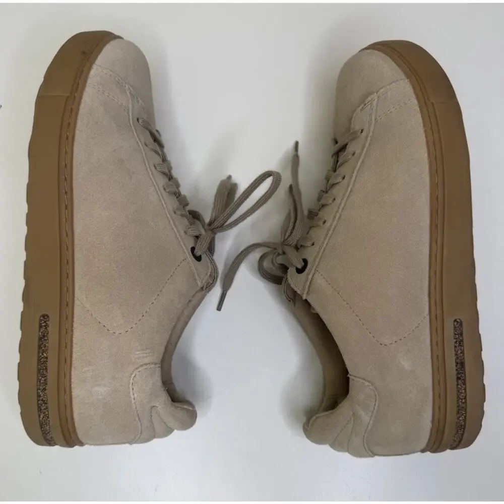 Birkenstock Bend Low Sneaker Womens EU 39 US 8-8.5 Sand Suede Low Lace Up Oxford
